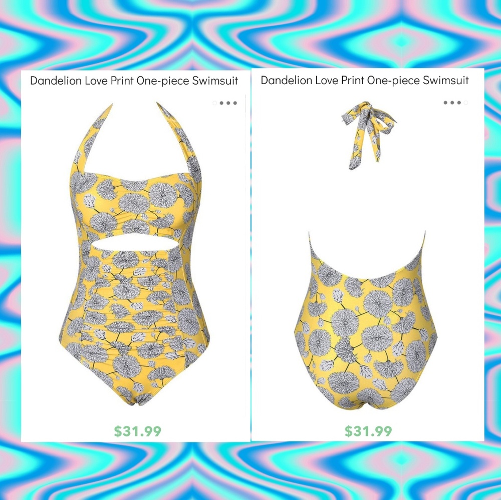 Cupshe Halter One-Piece Bathing Suit